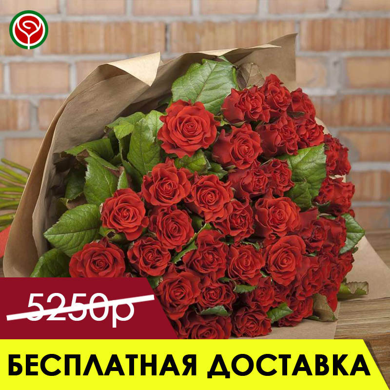 35 АЛЫХ РОЗ 50 СМ 35 АЛЫХ РОЗ 50 СМ